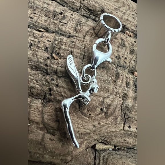 925 European Charm Hanger Dangle Fairy Sterling Silver Magical Bead Charm Hanger - Picture 4 of 6